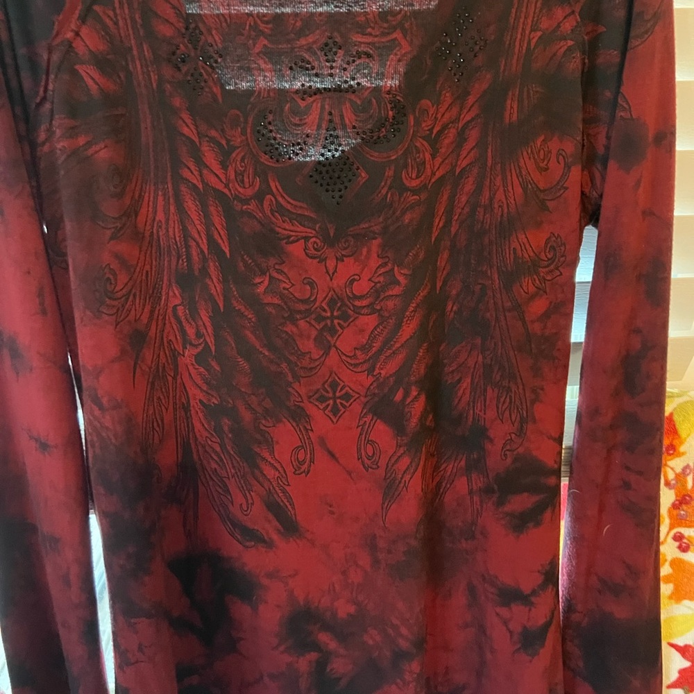 🚨🚨Affliction HOODIE Covered in Rhinestones EUC L